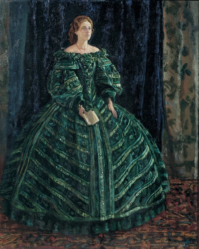 The lady in green dress