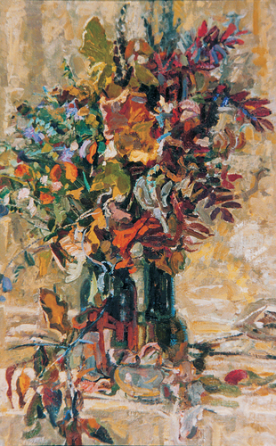 Still life with dry leaves